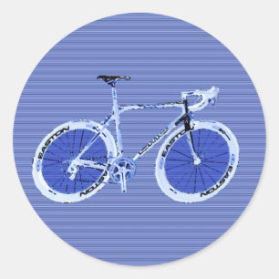 Sticker Rond grande moto bleue