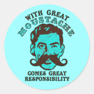 Sticker Rond Grande Moustache