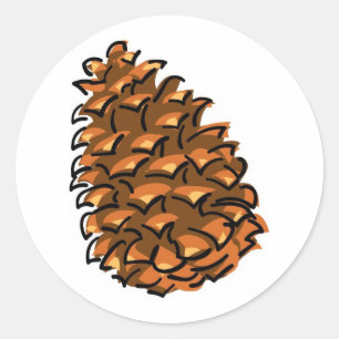 Sticker Rond Grande Pinecone