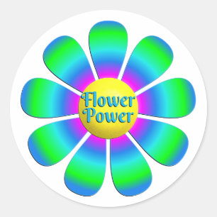 Sticker Rond Grande puissance des fleurs