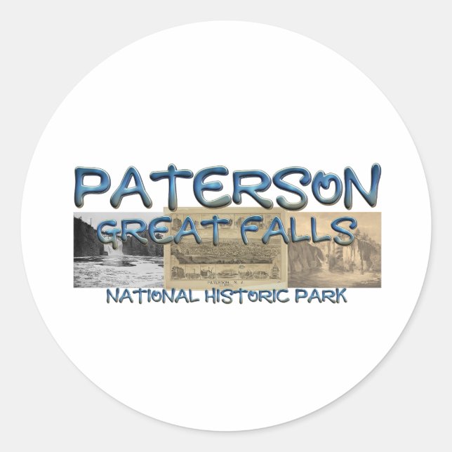 Sticker Rond Grandes chutes d'ABH Paterson (Devant)