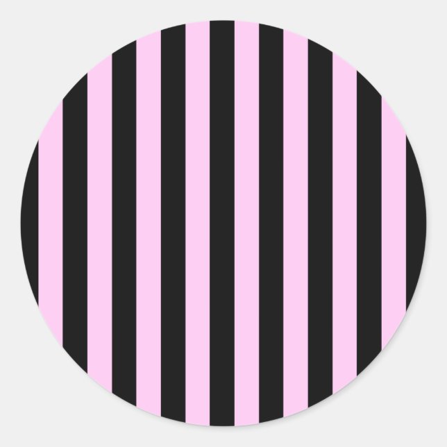 Sticker Rond Grandes Pink, Grandes Paillettes Noires, Motif Gra (Devant)