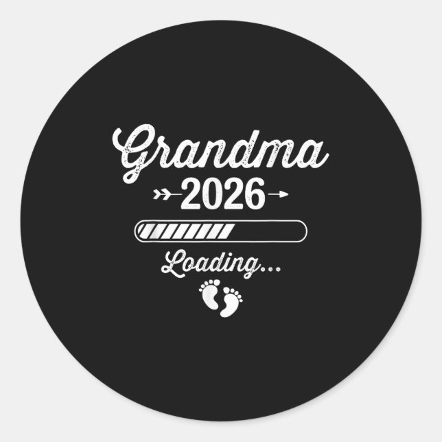 Sticker Rond Grandma 2026 Chargement (Devant)
