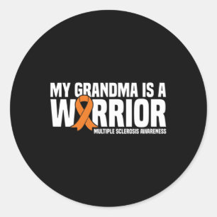 Sticker Rond Grandma Est Un Guerrier Ms Multiple Sclerosis
