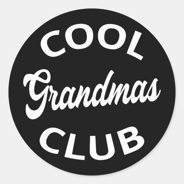 Sticker Rond Grandmas Club cool I (Devant)