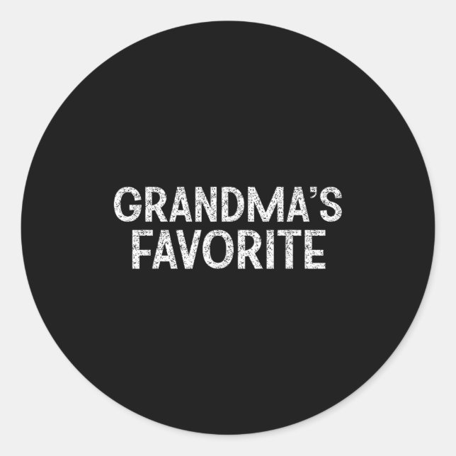 Sticker Rond Grandma's Favorite  (Devant)