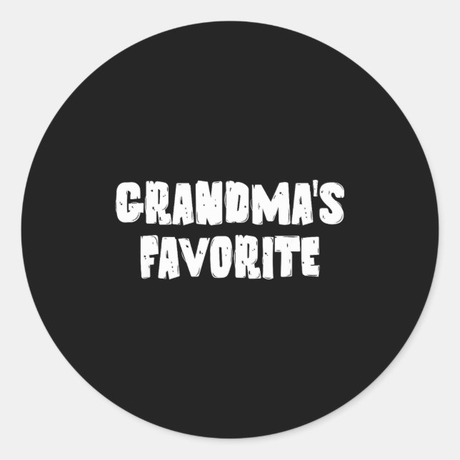 Sticker Rond Grandmas Favorite  (Devant)