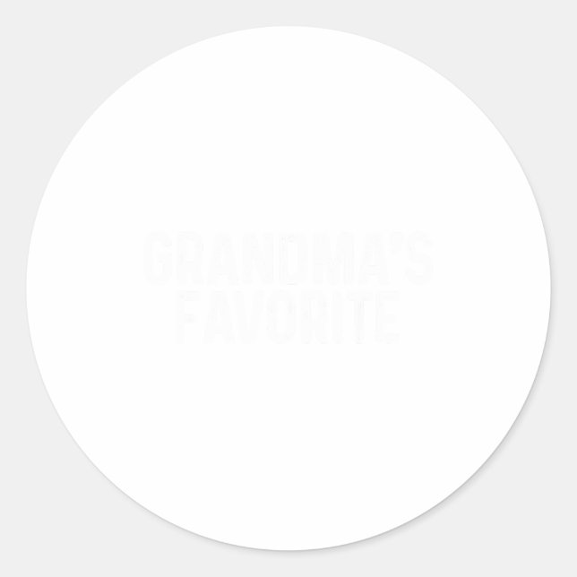 Sticker Rond Grandma's Favorite  (Devant)