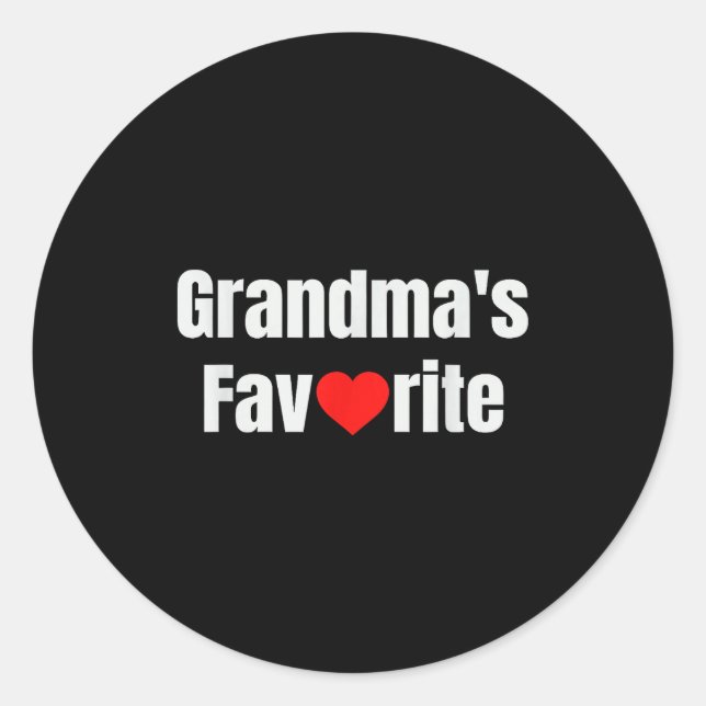 Sticker Rond Grandma's Favorite  (Devant)