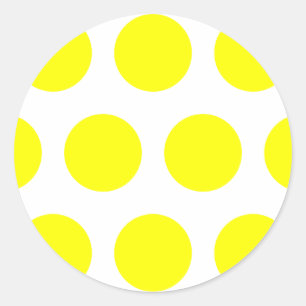 Sticker Rond Grands points jaunes
