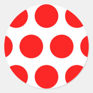 Sticker Rond Grands points rouges