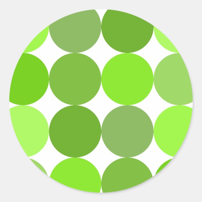 Sticker Rond Grands Pois verts (Devant)