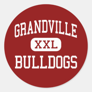 Sticker Rond Grandville - Bulldogs - High - Grandville Michigan