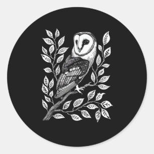 Sticker Rond Grange Goth Sorcière Goblincore Cottagecore Académ