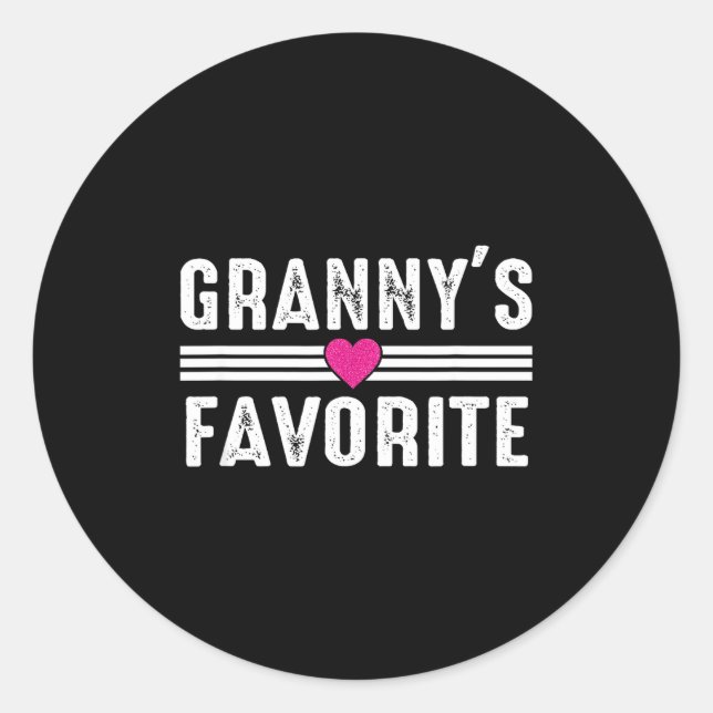 Sticker Rond Granny's Favorite  (Devant)