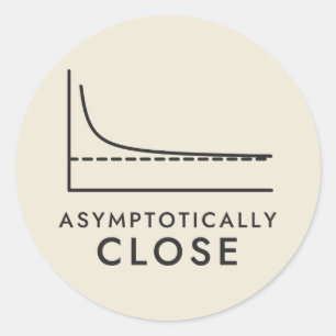 Sticker Rond Graphe de calcul asymptotiquement proche