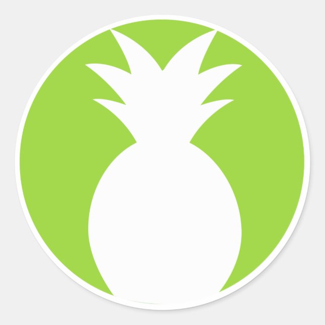 Sticker Rond Graphique d'accueil de l'ananas (Devant)