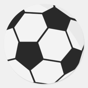 Sticker Rond Graphique de ballon de football classique Fan de s