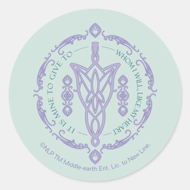 Sticker Rond Graphique de citation ARWEN™ Evenstar (Devant)
