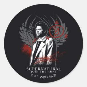 Sticker Rond Graphique de graffiti de Castiel surnaturel