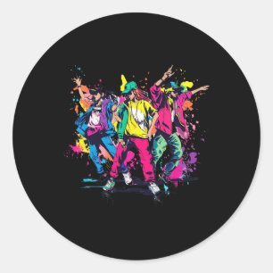 Sticker Rond Graphique de graffiti pour Hip hop urbain