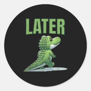 Sticker Rond Graphique de l'alligator Gator