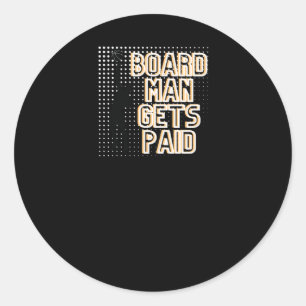 Sticker Rond Graphique de l'homme de carte payé