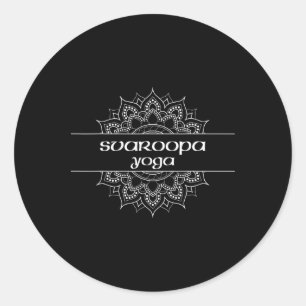 Sticker Rond Graphique de mandala de type Svaroopa Yoga