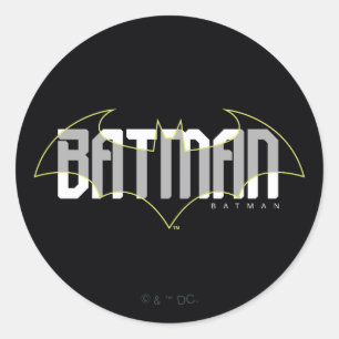 Sticker Rond Graphique de nom haute technologie Batman