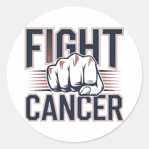 Sticker Rond Graphique de poing audacieux pour les guerriers du