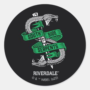 Sticker Rond Graphique des serpents du côté sud