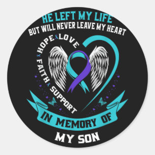 Sticker Rond Graphique du mémorial de prévention du suicide du