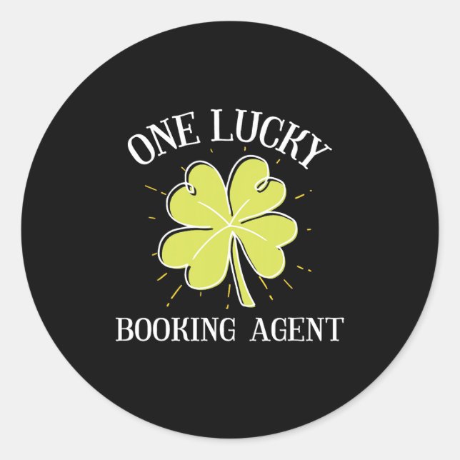 Sticker Rond Graphique Jour de la Saint Patrick Pour Un Agent D (Devant)
