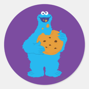 Sticker Rond Graphique Monstre Cookie
