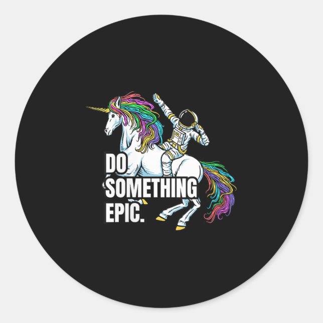 Sticker Rond Graphique motivationnel drôle pour femmes Spacecor (Devant)
