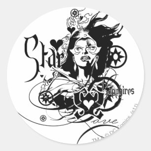 Sticker Rond Graphique Star Sapphire 7