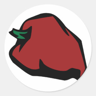 Sticker Rond Graphique unique Red Habanero