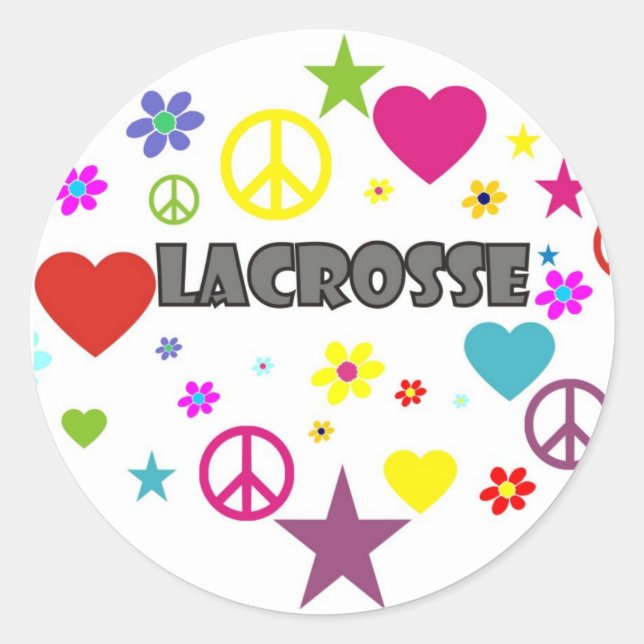 Sticker Rond Graphiques mixtes Lacrosse (Devant)
