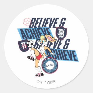 Sticker Rond Graphisme Club de Football LOONEY TUNES™ Lola Bunn