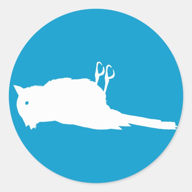 Sticker Rond Graphisme de cadavres d'oiseaux sur la route (Devant)