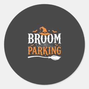 Sticker Rond Graphisme de chapeau de sorcière de stationnement