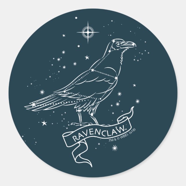 Sticker Rond Graphisme de constellation RAVENCLAW™ (Devant)