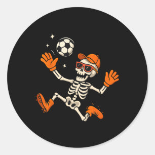 Sticker Rond Graphisme de fan de sport joueur de football squel