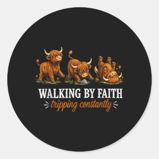 Sticker Rond Graphisme de marche
