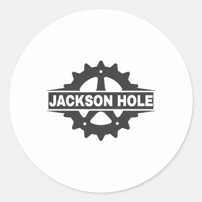 Sticker Rond Graphisme de matériel de vélo de Jackson Hole Mtb  (Devant)