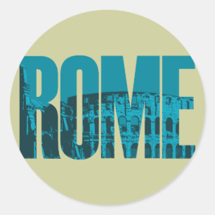 Sticker Rond Graphisme de Rome