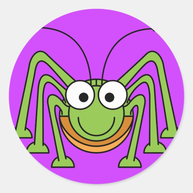 Sticker Rond Grasshopper de dessin (Devant)