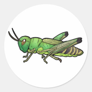 Sticker Rond Grasshopper de prairie