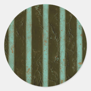Sticker Rond Grate d'air turquoise contemporaine