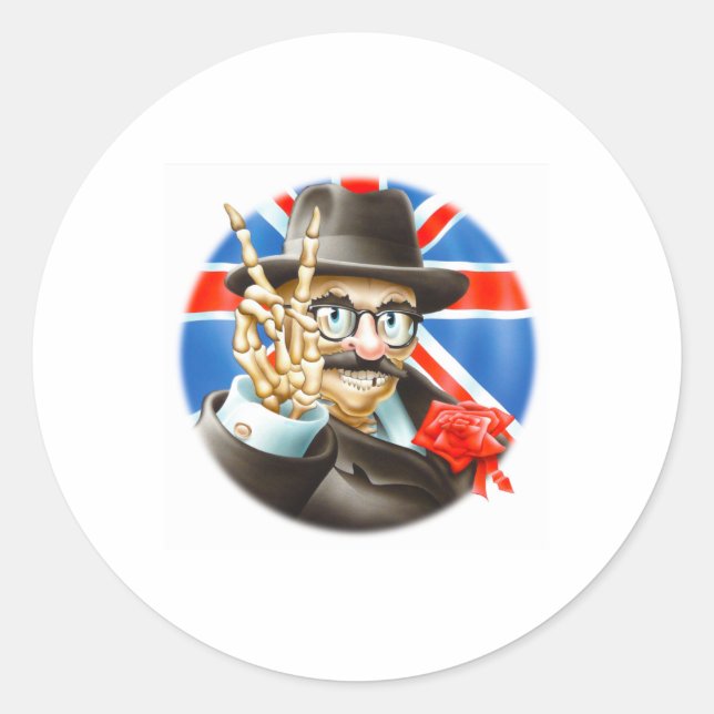 Sticker Rond Grateful Dead Europe 72 1  (Devant)